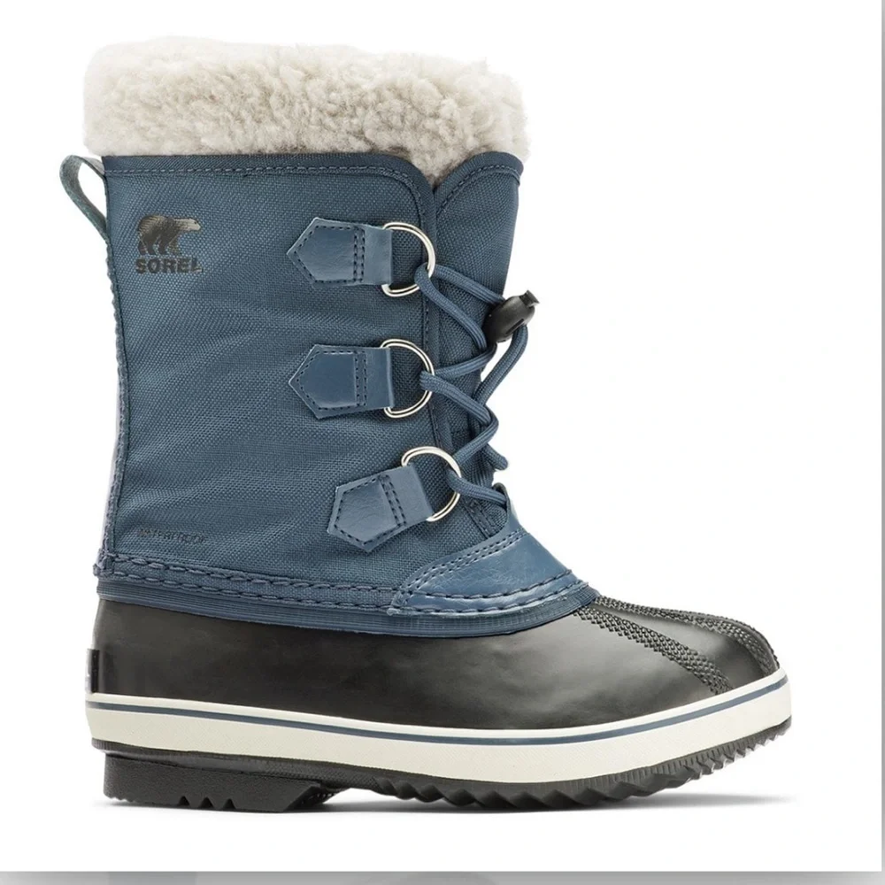 SOREL YOOT PAC WINTER BOOTS NAVY COLLEGIATE SUPER BLUE KIDS SIZE 1 STYLE 40027